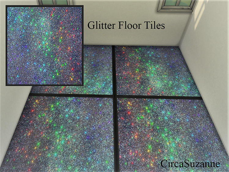 Galaxy Glitter Floor Tiles / TS4 CC