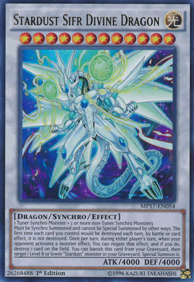 Stardust Sifr Divine Dragon YGO Card