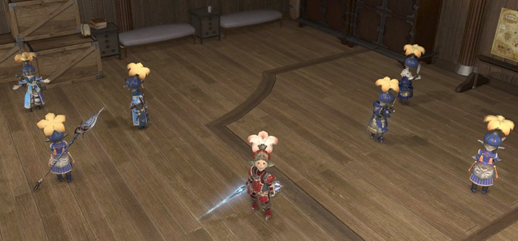 Lalafell Onion Knight Squadron in Final Fantasy XIV