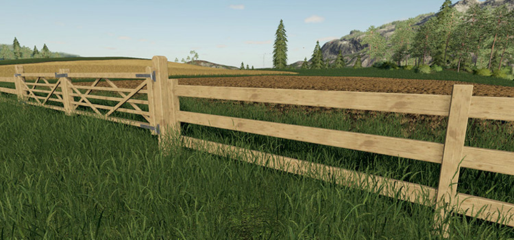 Wooden pasture fencing mod in FS19