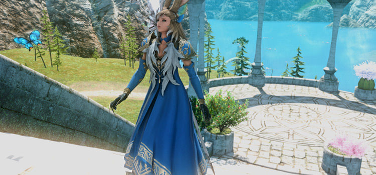 Blue Glam for a mage in FFXIV