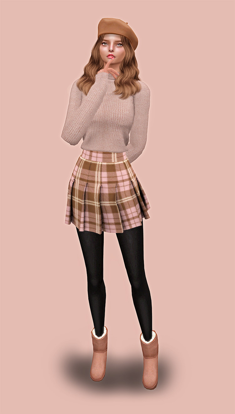 LSim Female Pleated Skirt Pack for The Sims 4