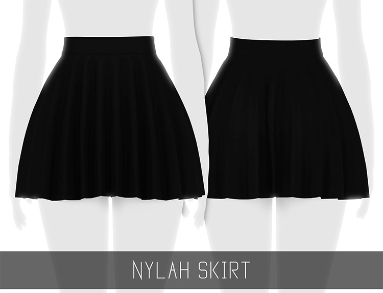 Nylah Black Skirt for The Sims 4