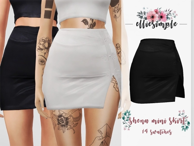 Shena Mini Skirt / Sims 4 CC