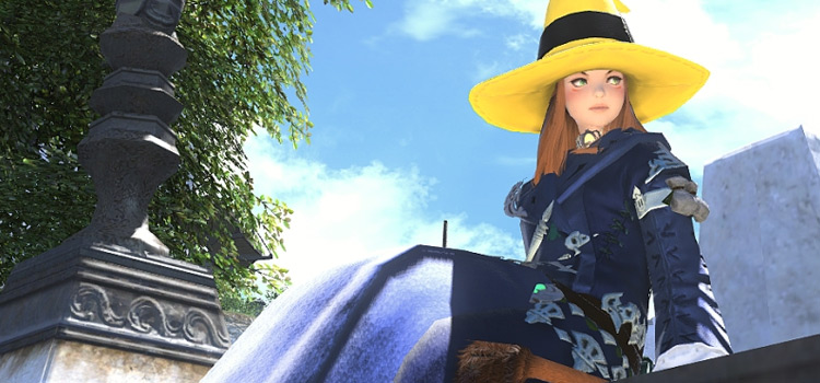 Classic FF Black Mage (Female Glamour) in FFXIV