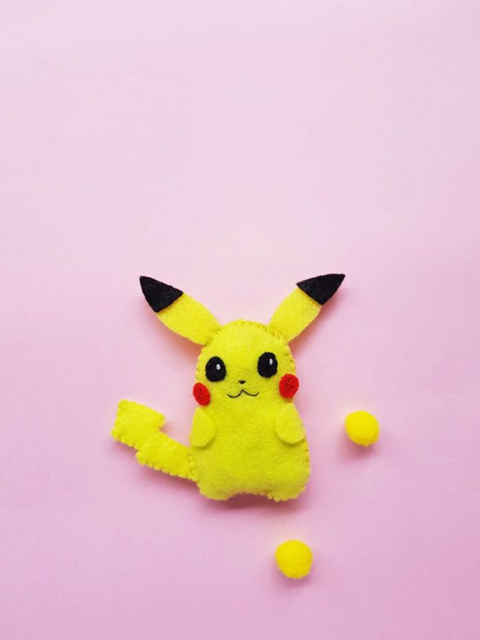 Pikachu design felt plush toy