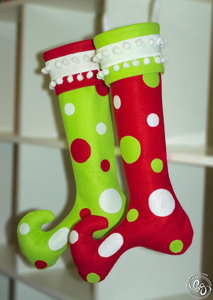 Whoville style christmas stockings