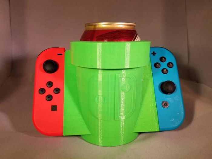 Mario pipe inspired joycon and cup holder