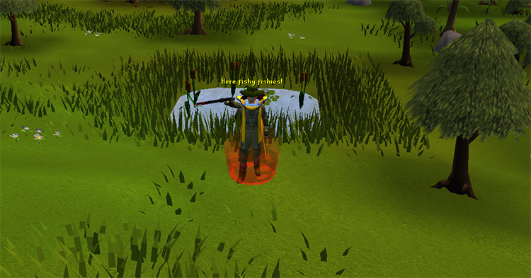 Player performing the Dragon Harpoon’s special attack / OSRS