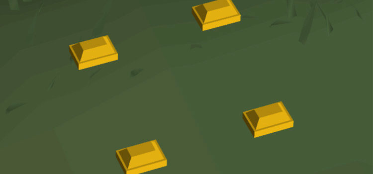 Gold bars on the ground (OSRS)