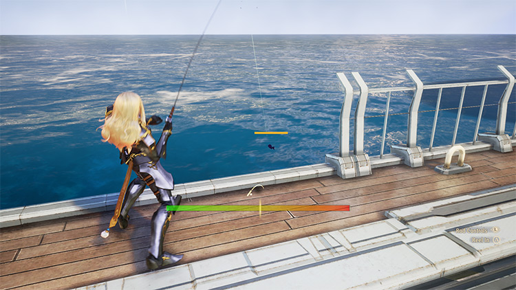 Fishing at sea, aboard the cargo freighter / Tales of Arise