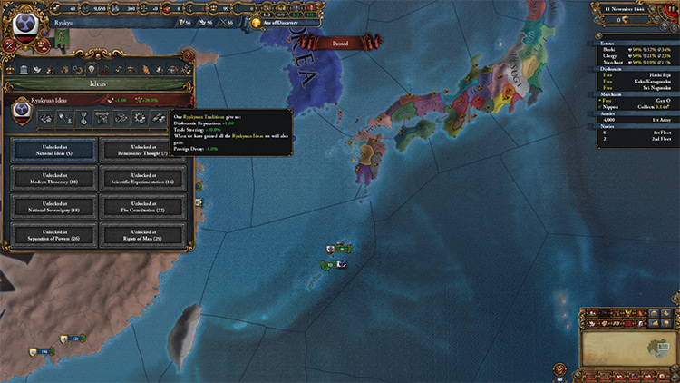 Ryukyu's ideas are decent for a world conquest campaign / EU4