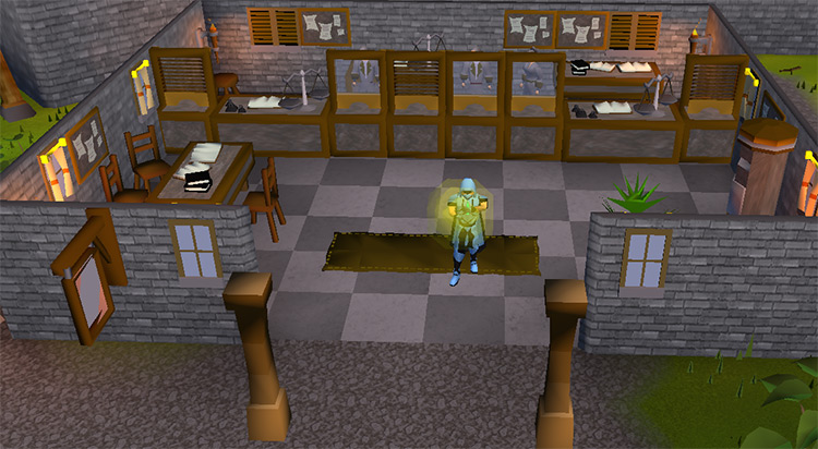 High-alching at a bank / OSRS