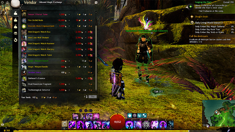 Unbound Magic Collector in Draconis Mons / GW2