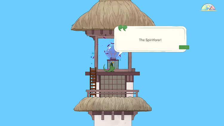Buck the spirit is found on top of the Hikarishima Lighthouse / Spiritfarer