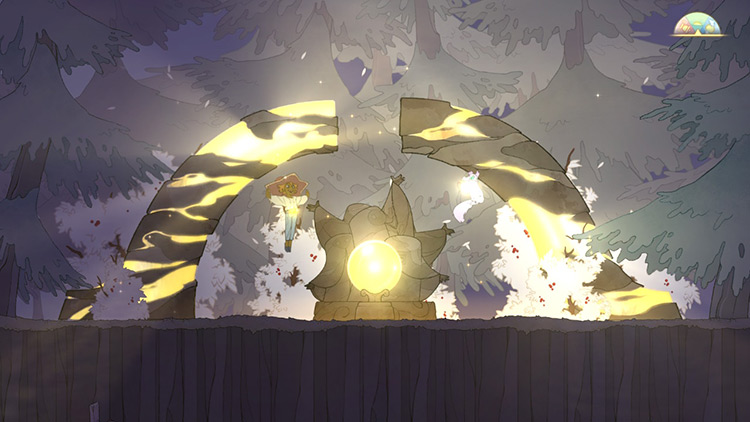 The light burst ability shrine on top of the hidden shrine island / Spiritfarer
