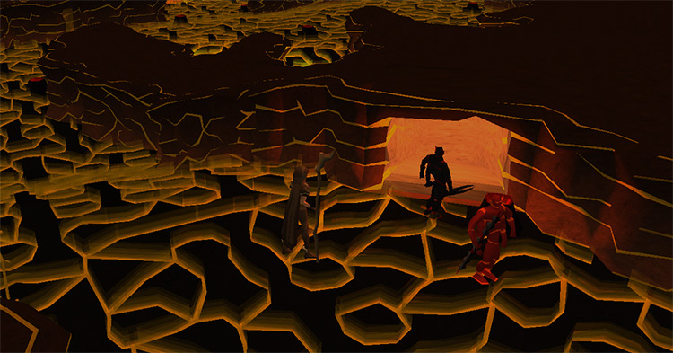 The entrance of the Fight Cave / OSRS