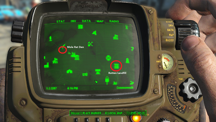 The best locations to find mole rats in the Commonwealth / Fallout 4