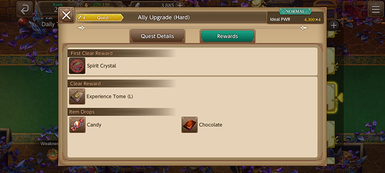 Daily Dungeon - Ally Upgrade (HARD Difficulty Drops) / Echoes of Mana