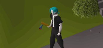 Holding the Rune Axe in OSRS