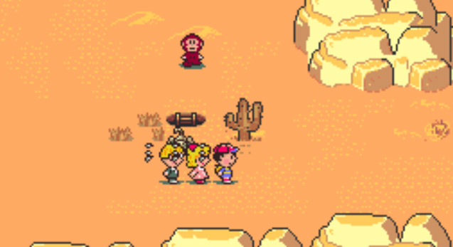 Entrance to Monkey Caves in Dusty Dunes Desert / Earthbound