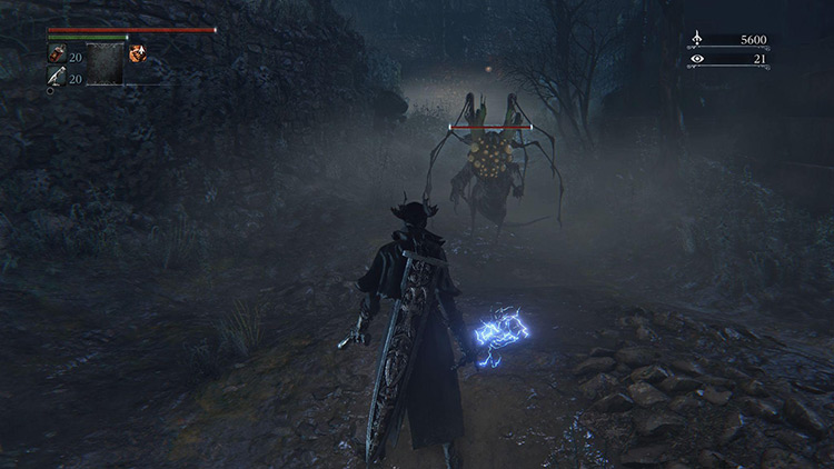 Clearing out the kin of Byrgenwerth with a Bolt-infused weapon / Bloodborne