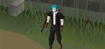 Holding a rune crossbow in OSRS