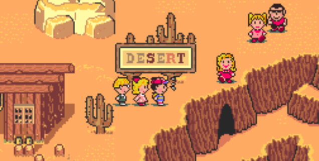 Gold Mine entrance in Dusty Dunes Desert / Earthbound