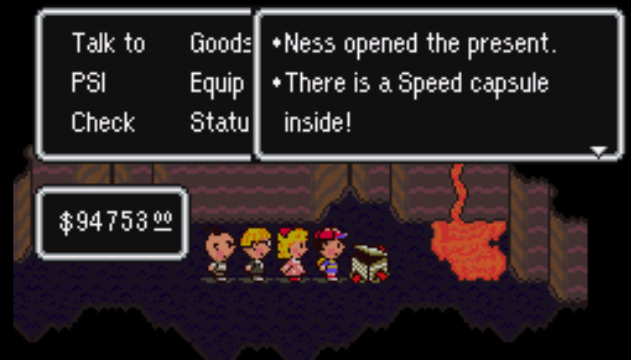 Speed Capsule in Fire Spring / Earthbound