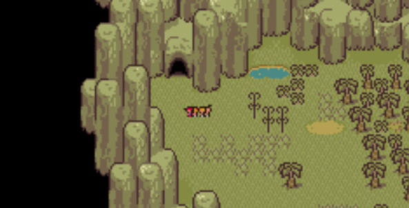 Entrance to Fire Spring in the Lost Underworld / Earthbound