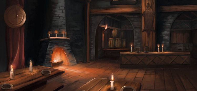Tavern Interior Digital Painting