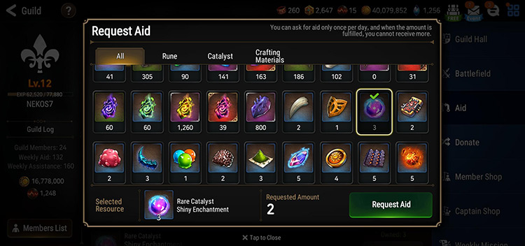 Guild Aid (Shiny Enchantment) / Epic Seven