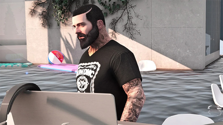 Michael Hardstyle Hair/Face/Shirts / GTA V