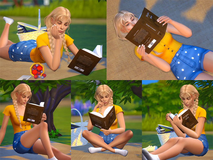 The Beauty of Reading / Sims 4 Pose Pack