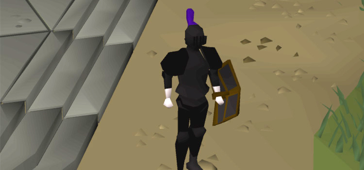 Wearing Black Armour Set in OSRS