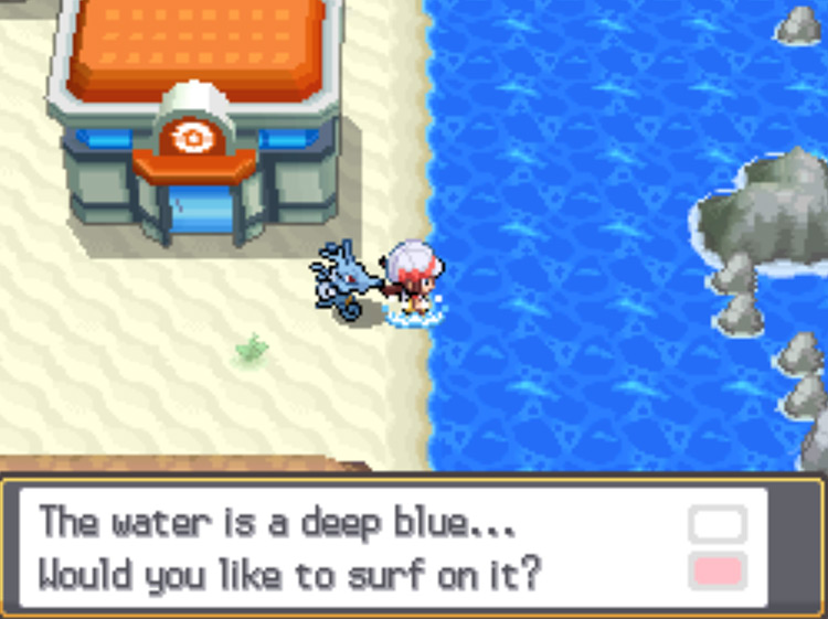 The Surf point in Cianwood City / Pokémon HGSS