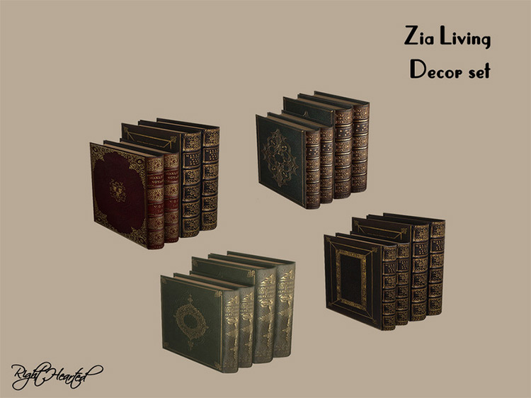 Zia Antique Standing Books / Sims 4 CC