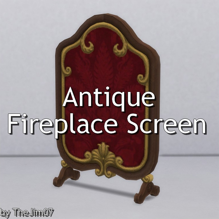 Antique Fireplace Screen / Sims 4 CC