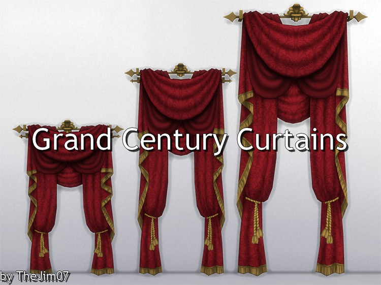 Grand Century Curtains / Sims 4 CC