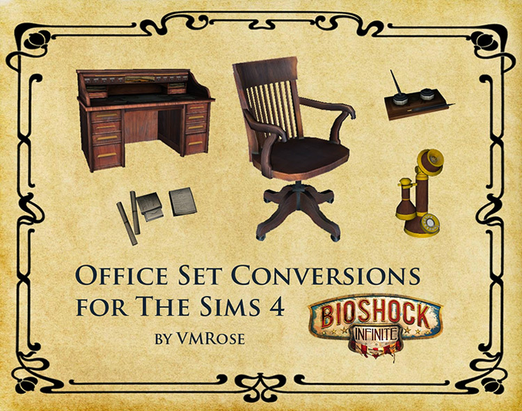 Bioshock Infinite Office Conversion / Sims 4 CC
