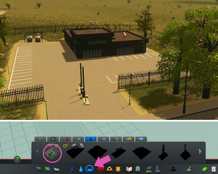 You’ll find this by going to the Garbage and Industry menu, and clicking on the Oil Industry tab. / Cities: Skylines