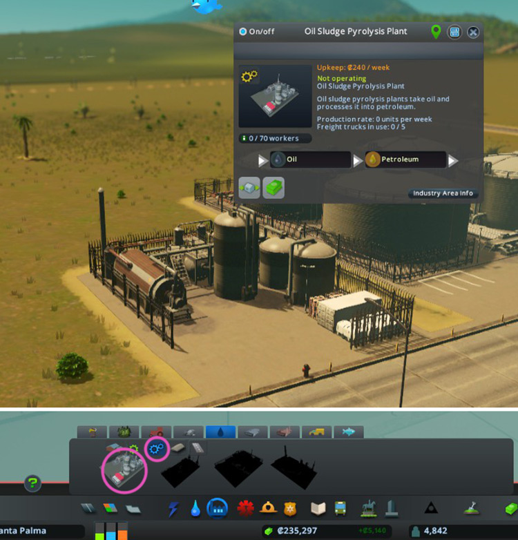 You’ll find this under Processing Buildings (the two gears icon). / Cities: Skylines