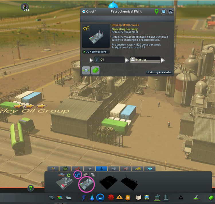 You’ll find this under Processor Buildings, next to the oil sludge pyrolysis plant. / Cities: Skylines
