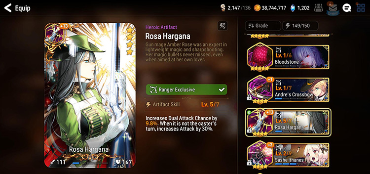 Rosa Hargana (Artifacts Page) / Epic Seven