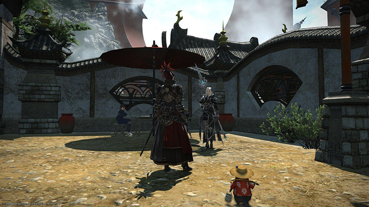 Dispensing a Retainer from the Doman Enclave / FFXIV