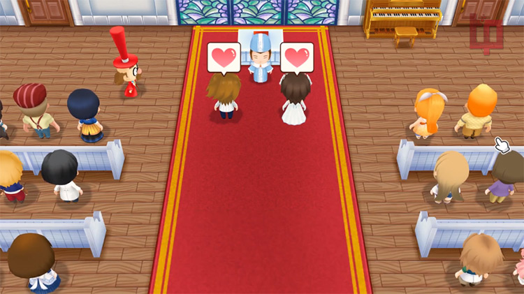 The farmer marries Cliff at the Church with all the villagers in attendance / SoS: FoMT