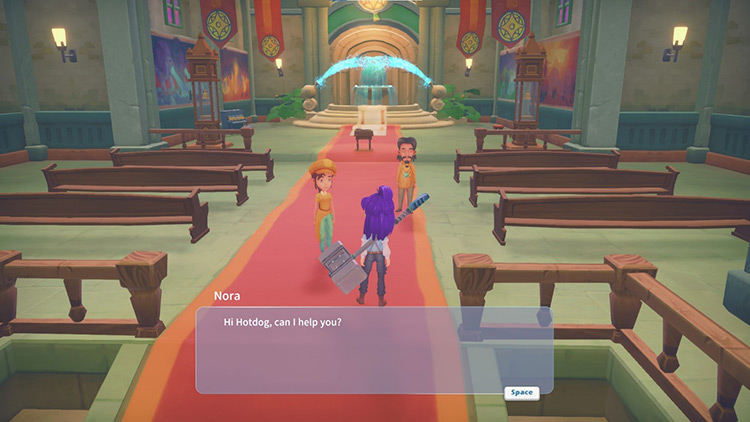 Nora helping the player with a Mission / My Time at Portia