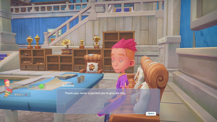 Antoine's reaction to Loved gift / My Time at Portia