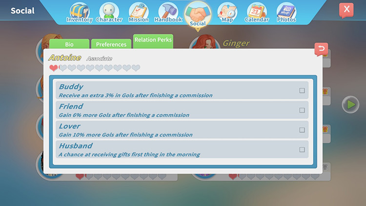 Antoine’s Relationship Perks / My Time at Portia