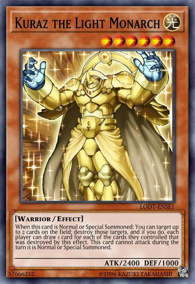 Kuraz the Light Monarch YGO Card